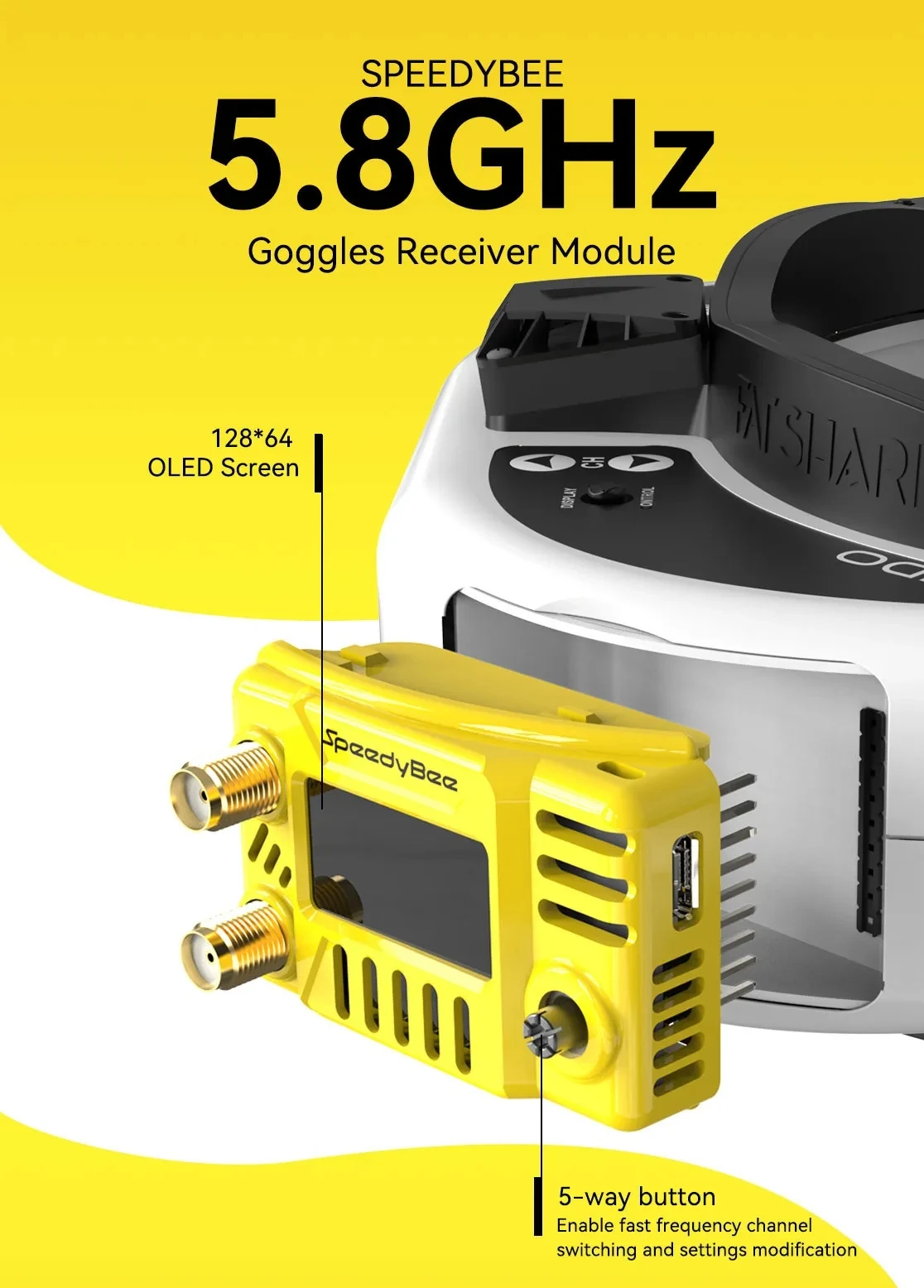 Drone Racing Gate - Modul Kacamata FPV SpeedyBee 5.8GHz -