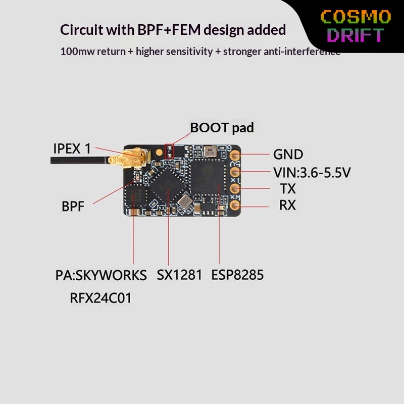 Drone Racing Receiver - Penerima Hot BAYCK Expresslrs Elrs 2.4