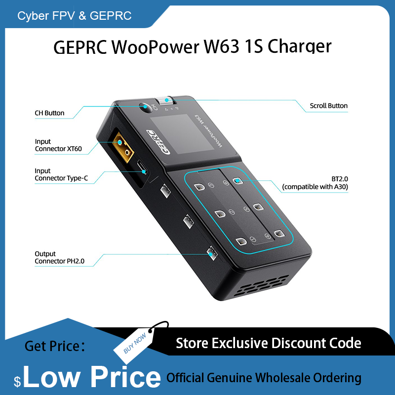 Drone Racing Charger - Pengisi Daya GEPRC WooPower W63 1S