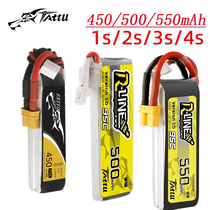Drone Racing Battery - 3 buah TATTU baru 450/500/550mAh 75/95C