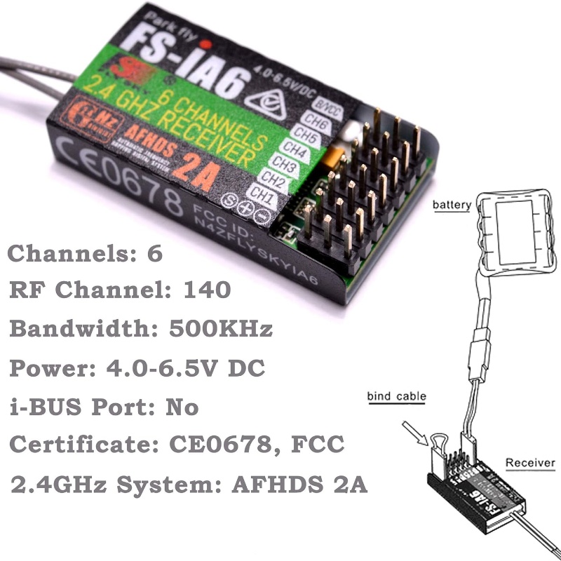Flysky FS-IA6 Receiver 6CH Dua - Drone Racing Receiver ulasan dan harga