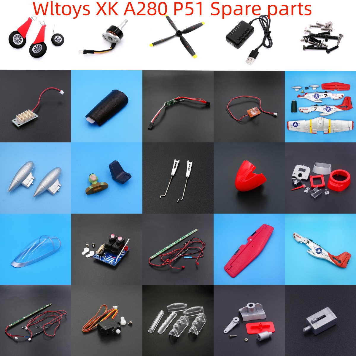 Wltoys XK A280 P51 Bagian Pesa - Drone Racing Flag ulasan dan harga