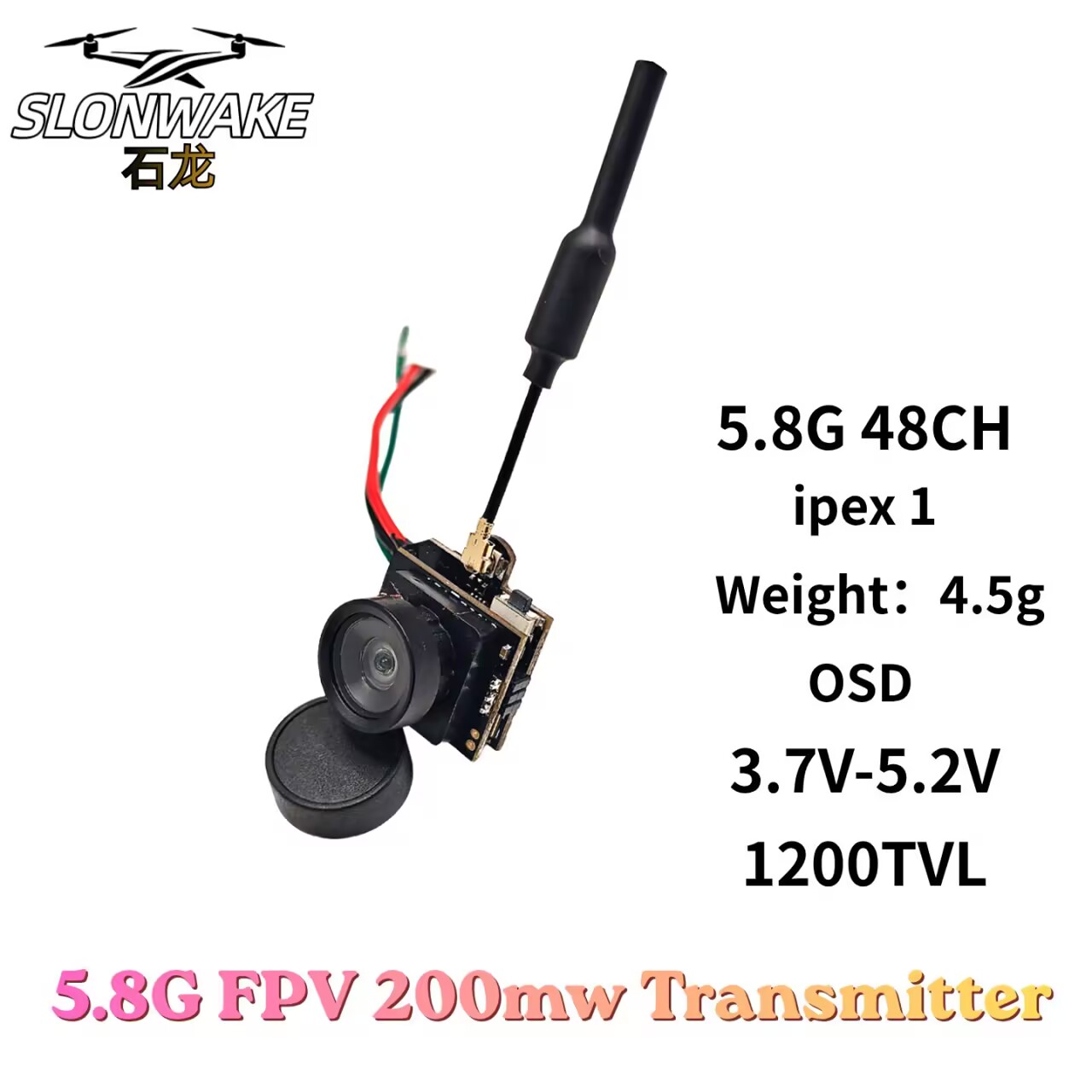 SLONWAKE Kamera Transmisi Vide - Drone Racing Camera ulasan dan harga