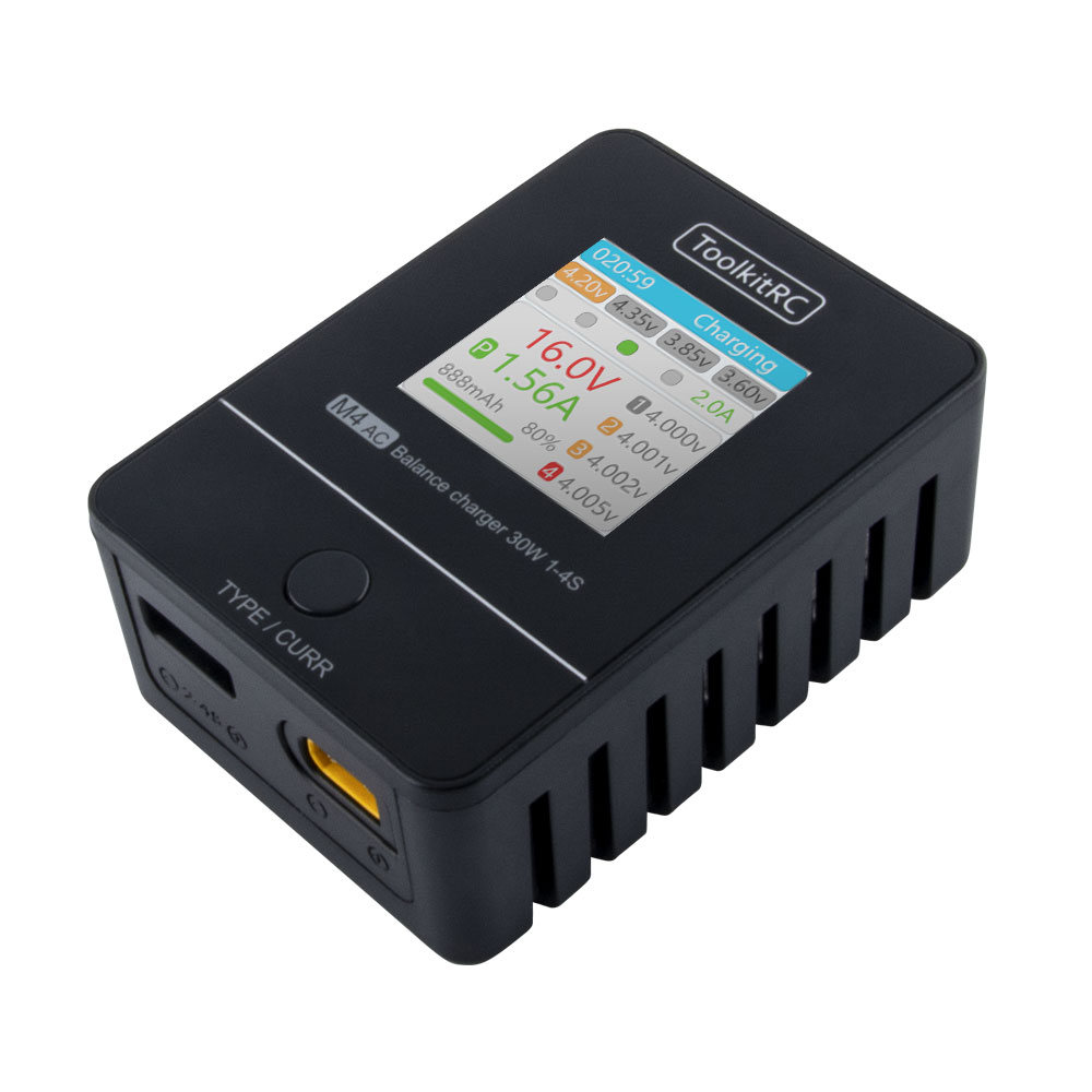 ToolkitRC M4AC 30W LiPO LiFE l - Drone Racing Charger ulasan dan harga