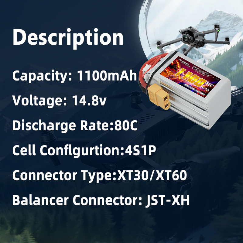 TERANTY 4S 1100MAh 80C/160C Ba - Drone Racing Battery ulasan dan harga