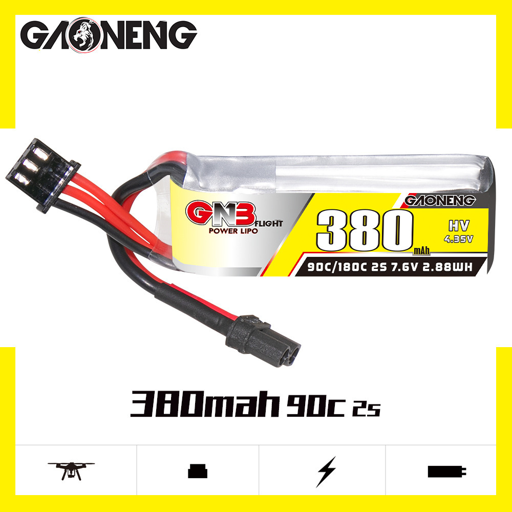 Baterai Lipo GNB 2S 7.6V 380mA - Drone Racing Battery ulasan dan harga