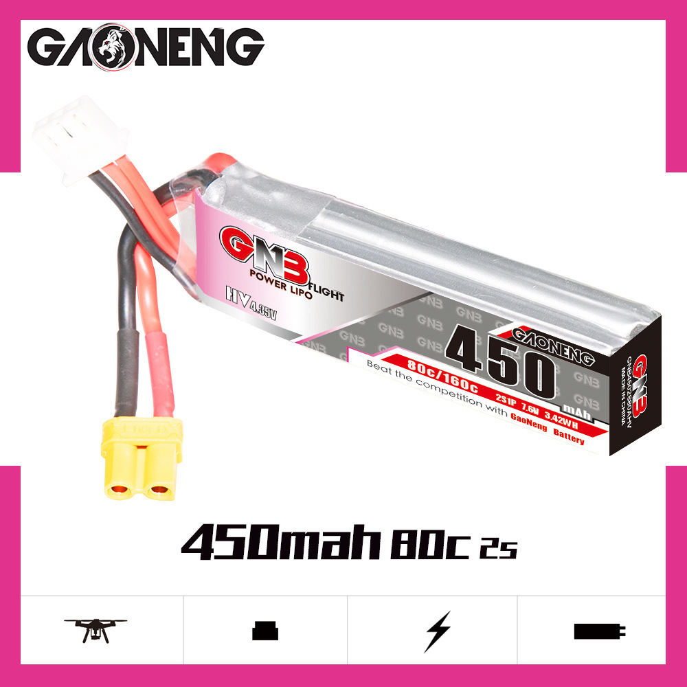 GNB baterai LiPo HV 2S 7.6V 45 - Drone Racing Battery ulasan dan harga
